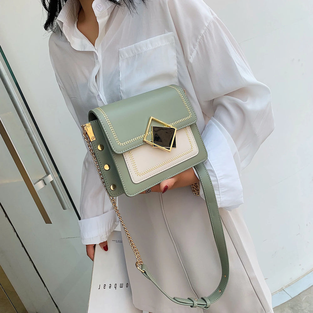 Chain Leather Crossbody Bag