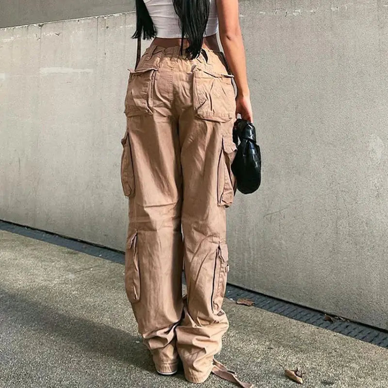 Maya | Relaxed Cargo Solid Baggy Pants
